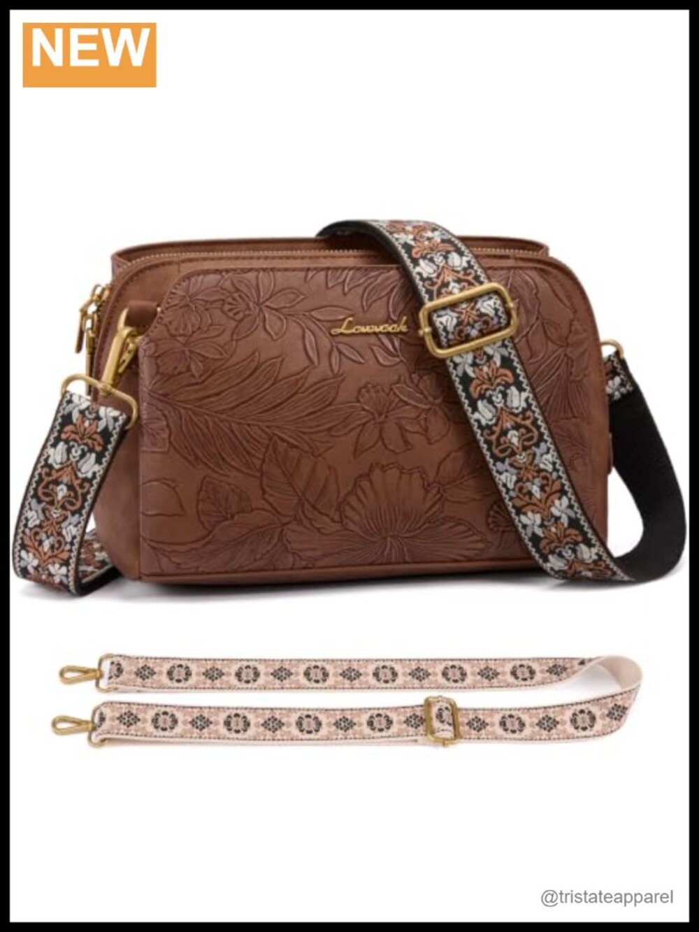 Small PU Leather Crossbody Bag with 2 Adjustable Straps RFID Anti Theft